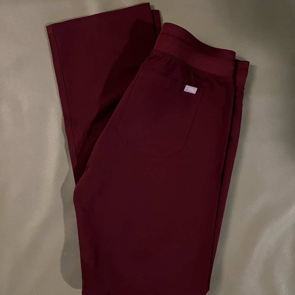 Figs Women's Burgundy Livingston Pants